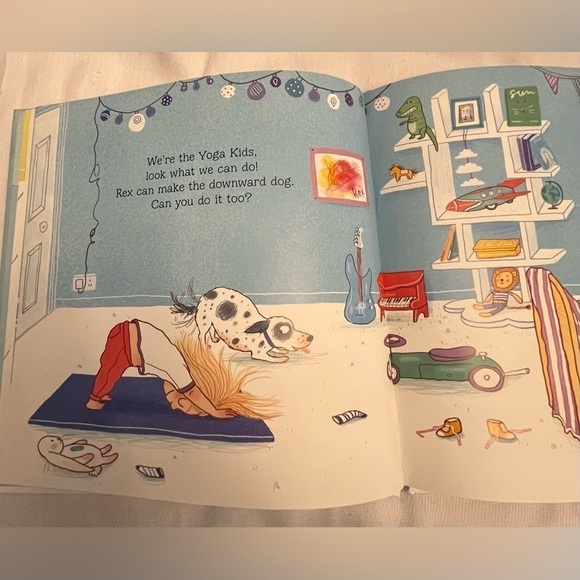 Yoga Kids by Fearne Cotton Hardback Book 
Illustrated by Sheena Dempsey - Picture 5 of 5